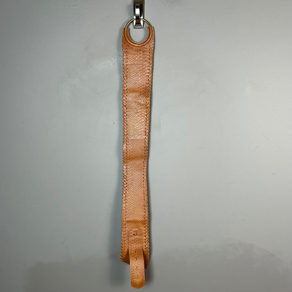 Motif 56 Corset Belt Small Tan Brown Embossed Leather Wide Boho Festival - Picture 8 of 12